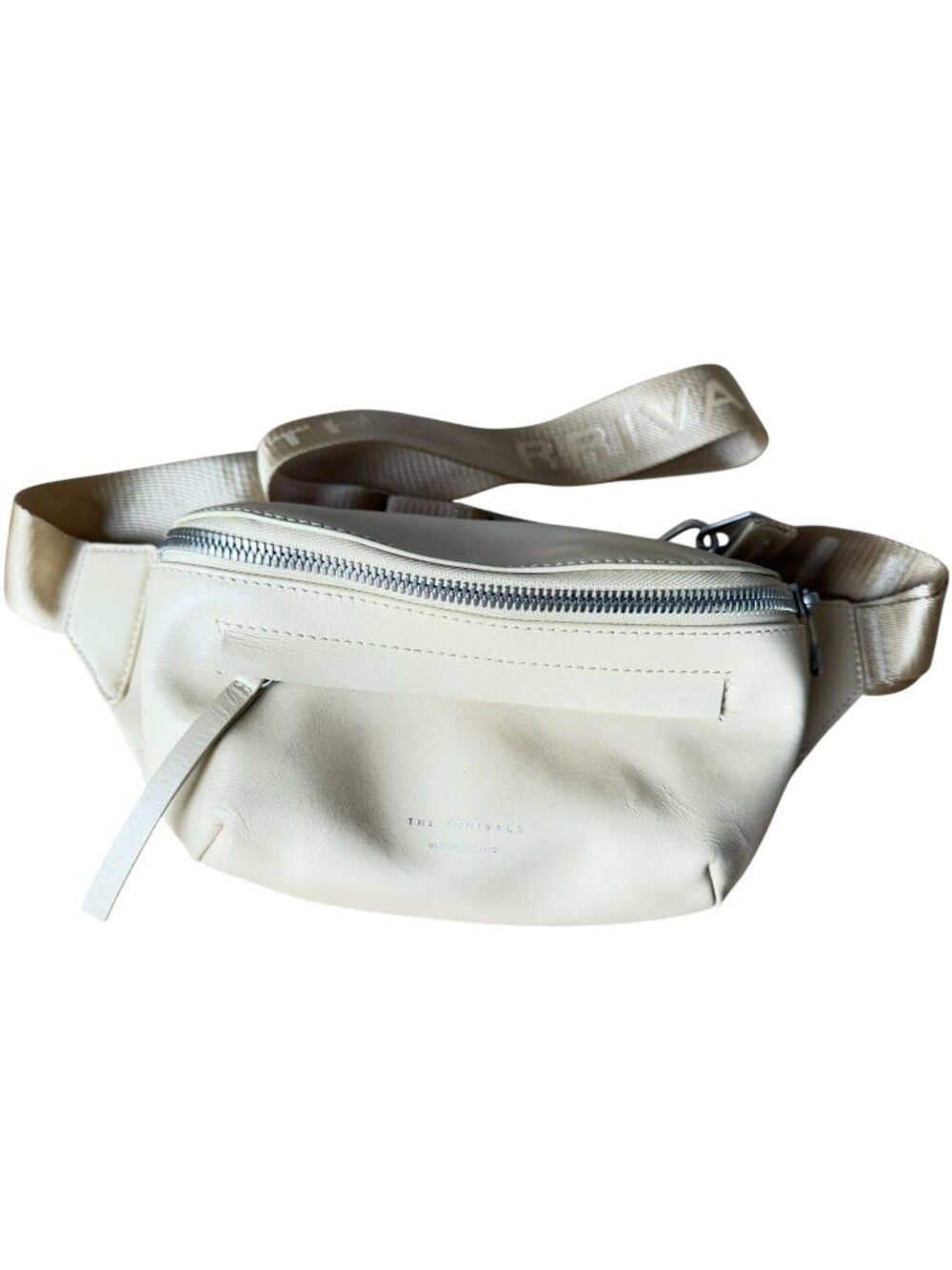 The Arrivals Ryder Ivory Leather Waist Belt Bag Fanny Pack Crossbody Women's OS